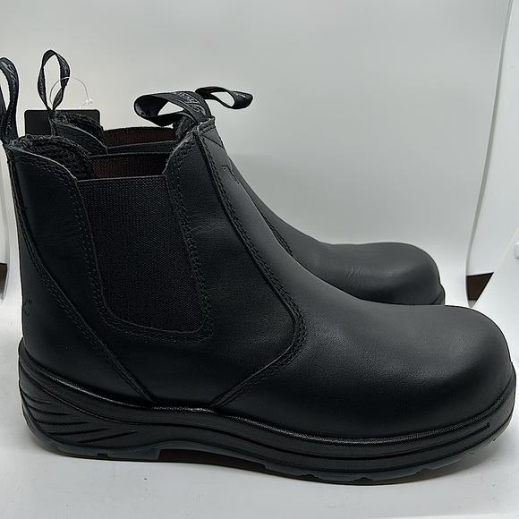 Thorogood Job Fitted NIB Black Leather Work Boots Shoes **Size 9.5** - Picture 3 of 6